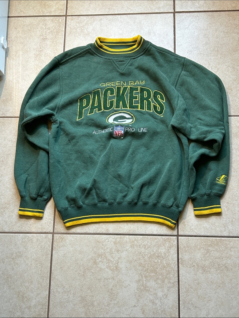 Vintage Logo Athletic Green Bay Packers Pro Line Crewneck Sweatshirt - Size M